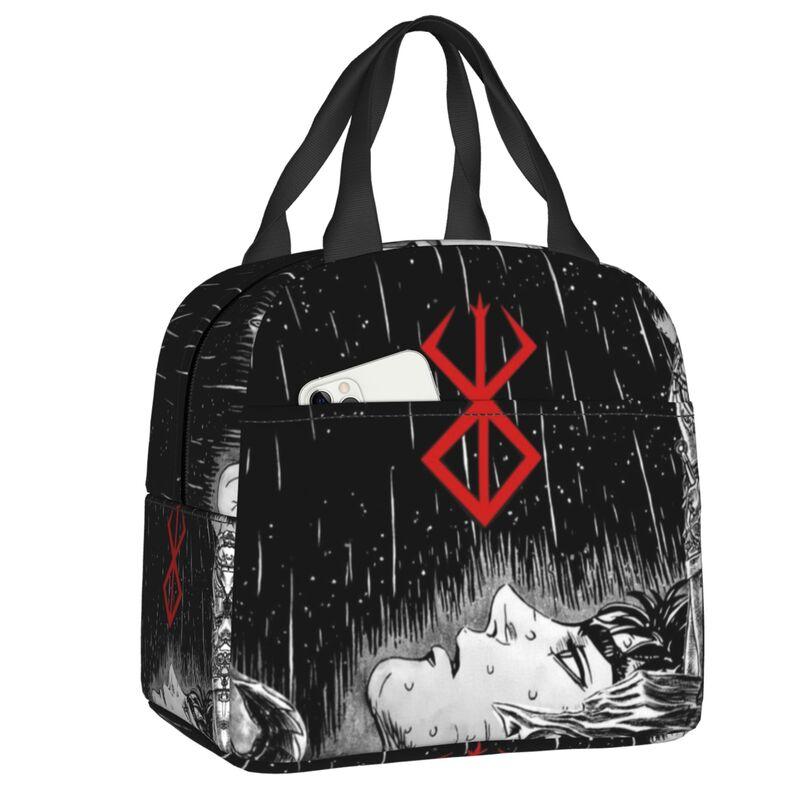 Custom Classic Anime B-Bereserks Hot Logo Insulated Lunch Bags for School Office Waterproof Thermal Cooler Bento Box Women Kids