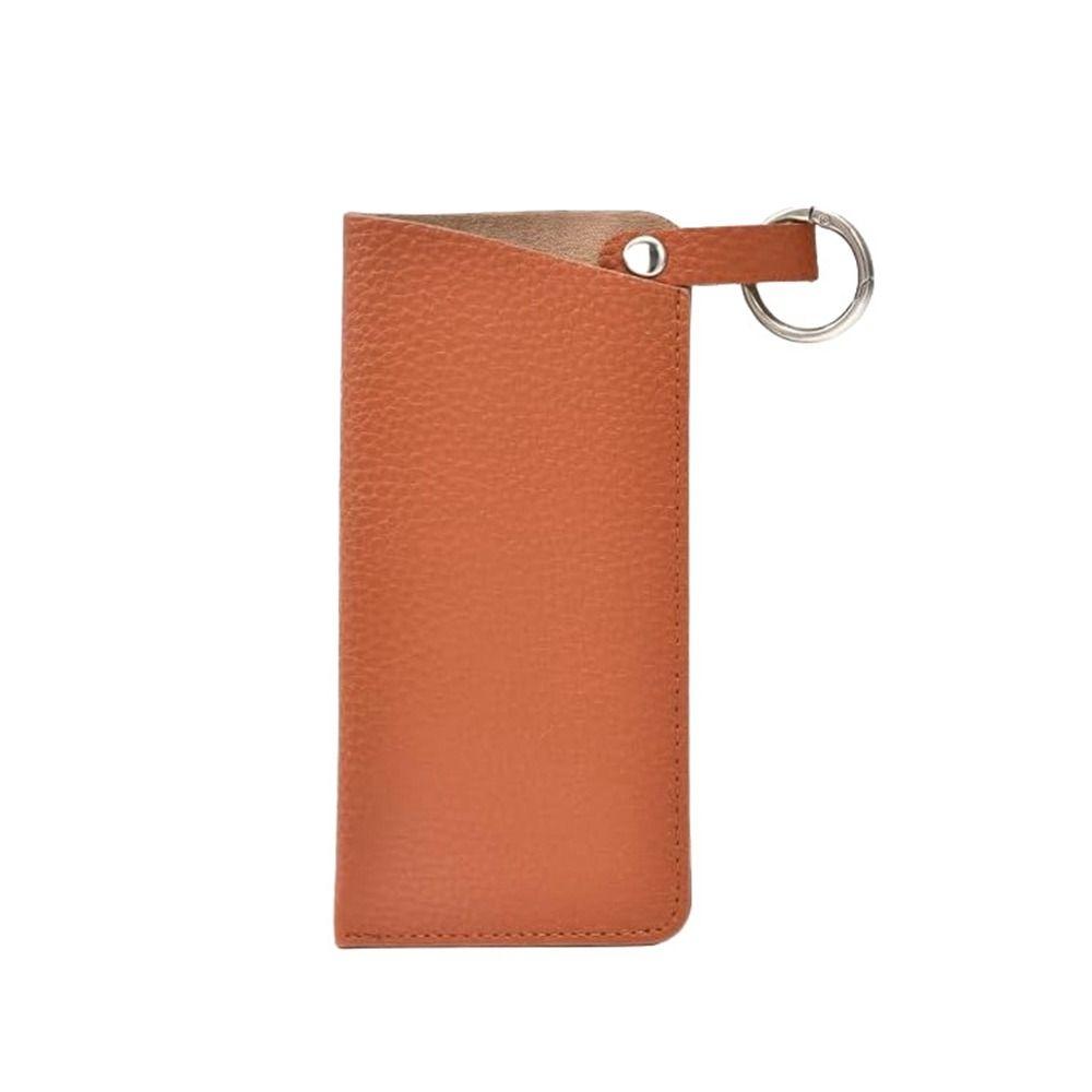 Solid Color Sunglasses Storage Bag with Keyring Hanging Sunglasses  Eyewear Accessories