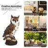 Resin Owl Statue Fake Owl Outdoor Sculpture Home Decor Animal Sculpture Lawn Yard Decor Lucky Owl Craft for Living Room Office