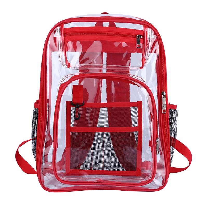 Large Capacity Transparent PVC Backpack for Students