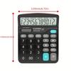 12-digit Large Lcd Display Calculator Standard Function Calculator With Solar & Battery Dual Power For Home Basic Desktop Office