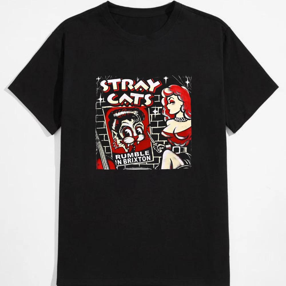 Stray cats band black classic tshirt s5xl S