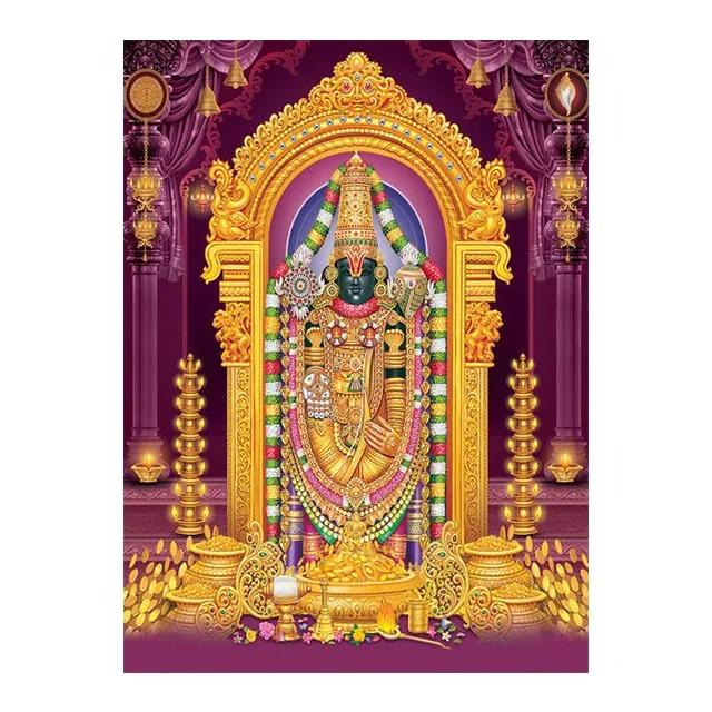 Religion Elephant God India Hinduism Ganesha Painting Canvas Durga Golden Zari Art Poster Prints Living Room Home Decor Pictures