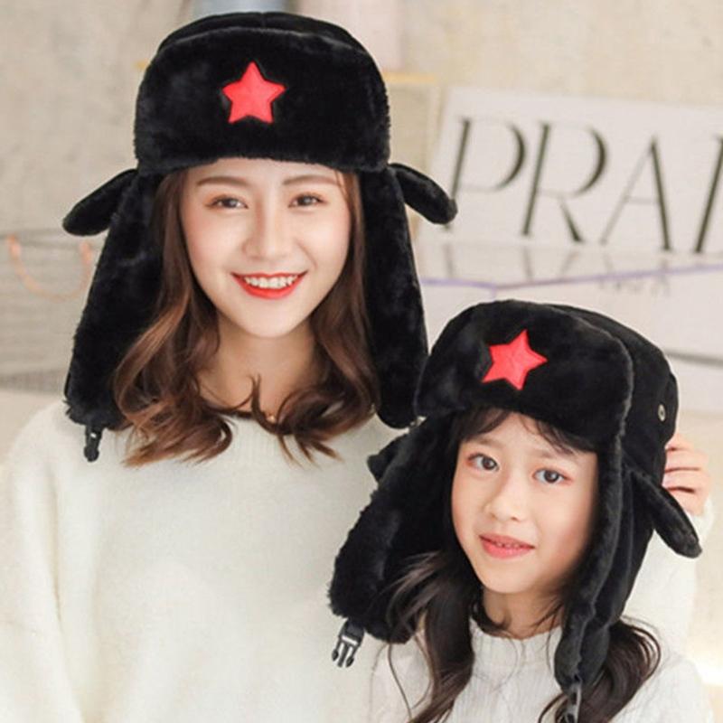Russian Hat Autumn And Winter with Earflaps Cosplay Hat Winter Picture Props Thick Faux Fur Thicken Bucket Hat