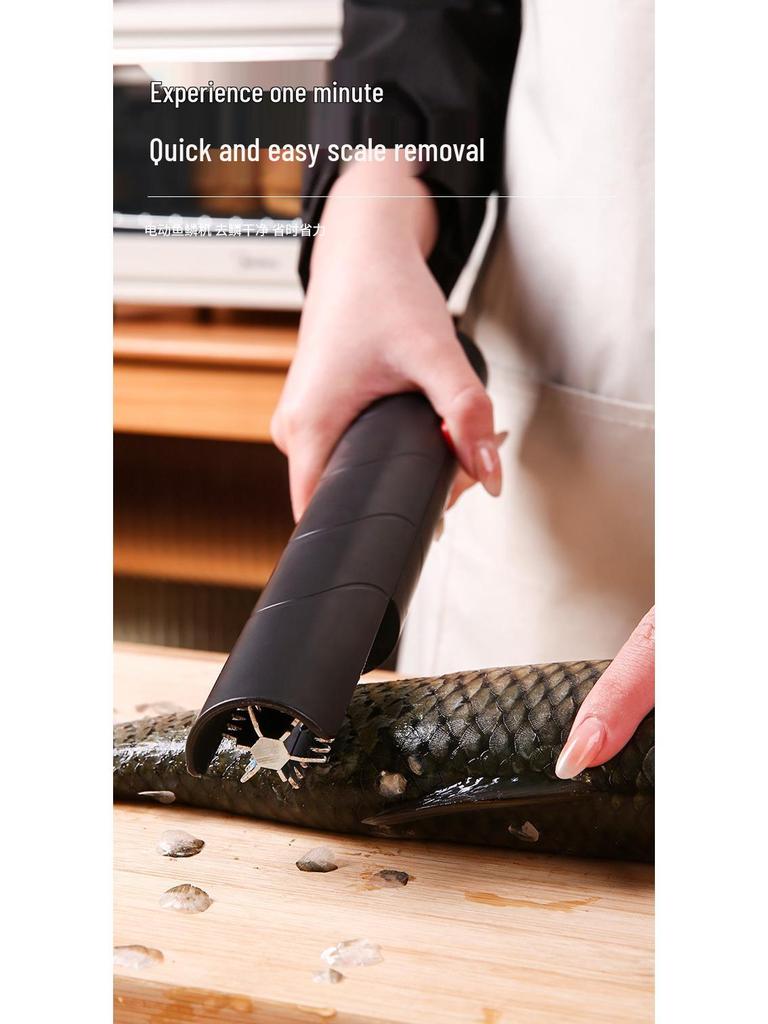 Rechargeable Automatic Electric Fish Scale Scraper with Stainless Steel Blade