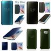 For Samsung Galaxy S6 S7 Plus Clear View Mirror Leather Flip Stand Case Cover