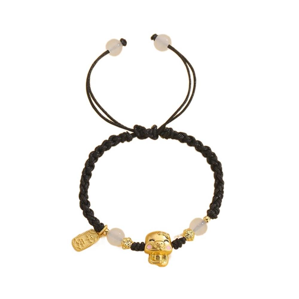 Cartoon Snake Animal Bracelet Chinese Style Braided Hand Rope Fashion Snake Year Bracelet  New Year