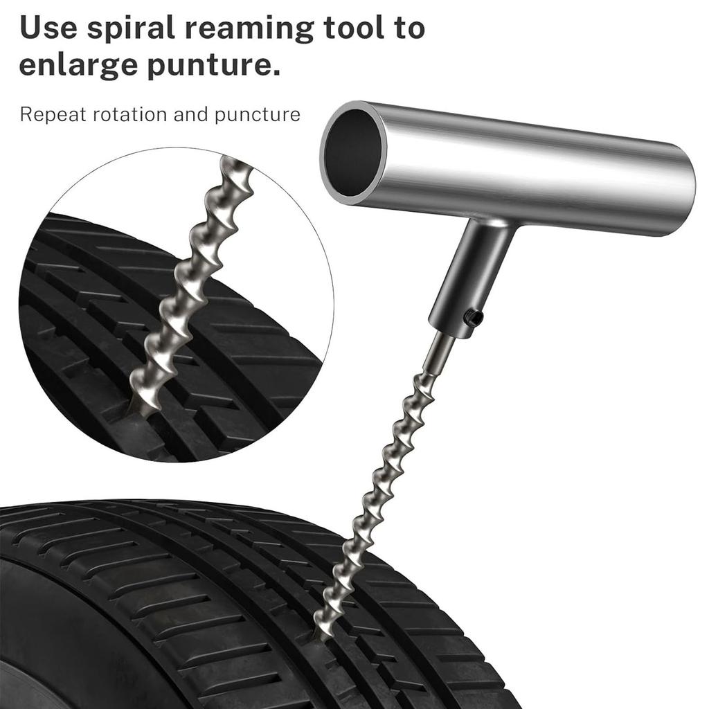 Reifenreparaturset mit Stopfen 68 Stück für Auto, Motorrad, ATV, LKW, Traktor Reifenpanne
