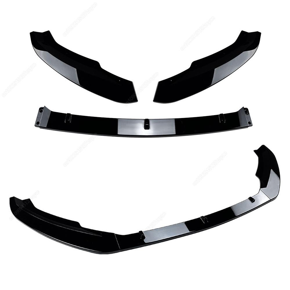 Front Bumper Lip Spoiler Splitter Diffuser For Skoda Superb B8 3V3 3V5 TSI TDI 2015-2019 Pre-Lci ABS Gloss Black Bodykits Tuning