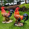 Resin Statue Simulation Poultry Chicken Rooster Hen Model Figurines Landscape Sculpture Courtyard Garden Decoration