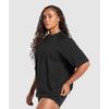 Gymshark Tricou supradimensionat cu logo Legacy, negru, B3c2k, Bb2j