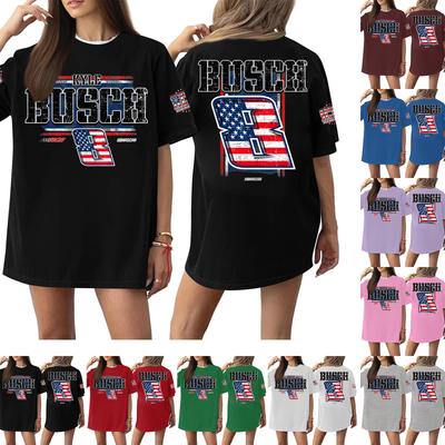 Women's Casual Short Sleeve T-Shirt Letter Print Loose Fit Crew Neck Pullover Top Summer Basic Tee for Everyday Wear