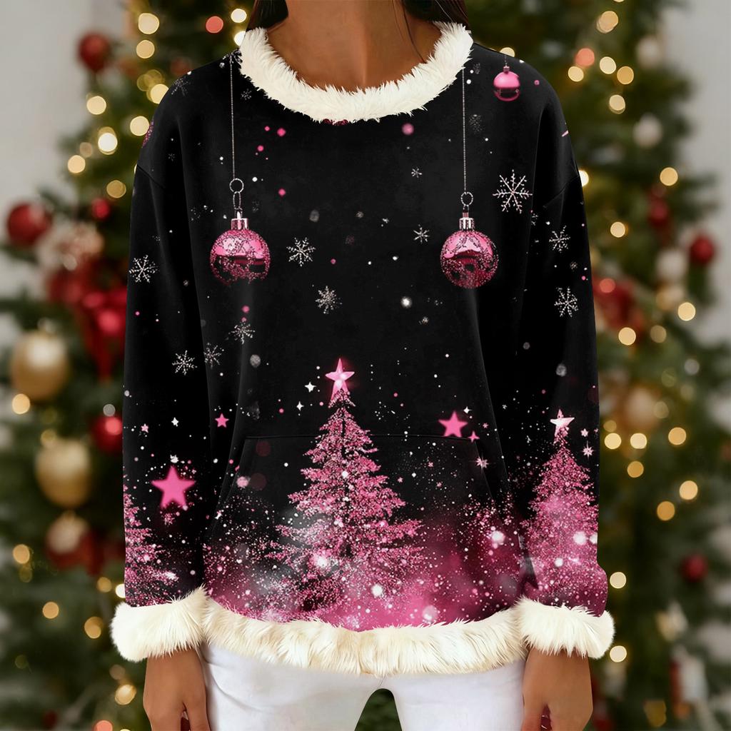 Women's Casual Fashion Print Long Sleeve Hooded Sweatshirt Top