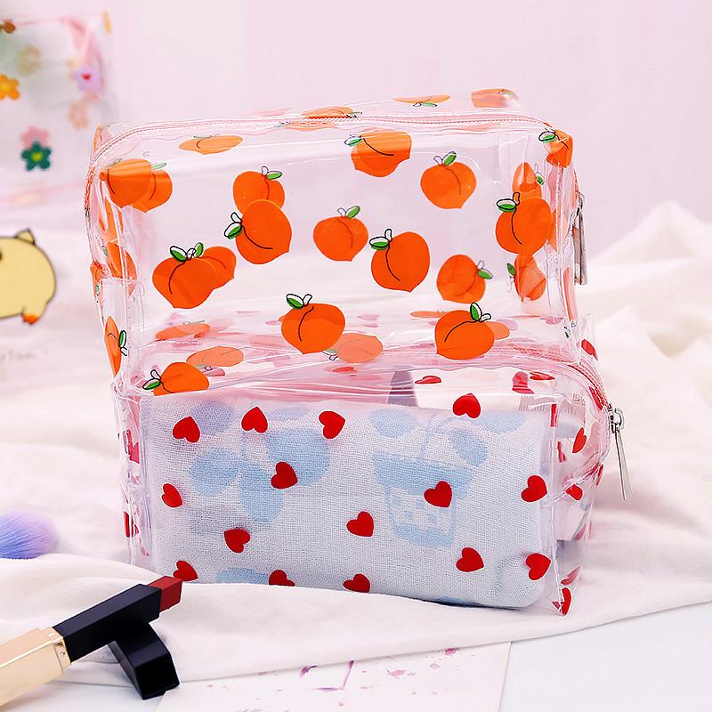 Women's Transparent Cosmetic Bag Makeup Bag Outdoor Travel Waterproof Clear Make Up Organizer Pouch Beauty Storage Cases Bags