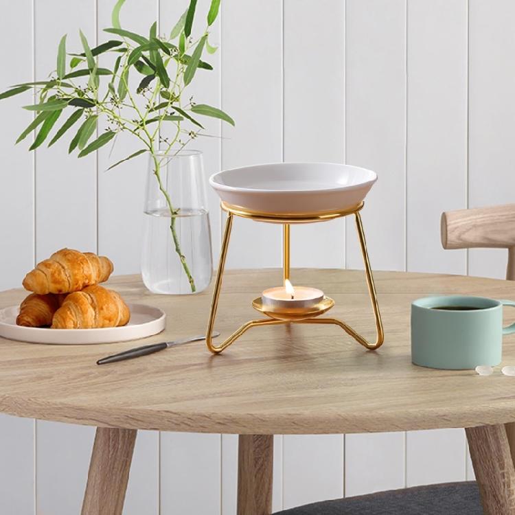 Stylish Essential Oil Burners Melt Warmer Tealight Candle Holder Metal Rack for Living Space and Bedroom Desk Ornament