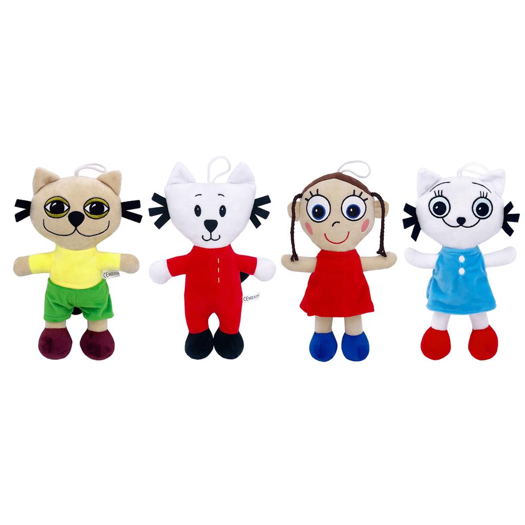Non-Toxic Four Styles Cat Doll Plush Toy Little Children'S Soft Hot Game Cartoon Stuffed Animal Dolls Kids Birthday Christmas Gift