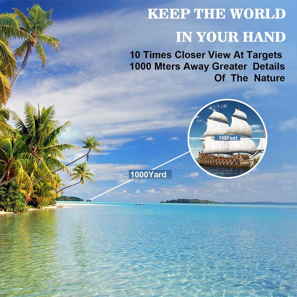 3000M HD Professional Hunting Binoculars Telescope Night Vision for Hiking Travel Field Work