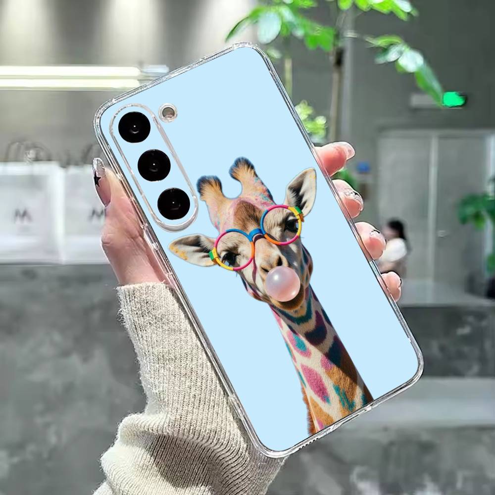 G-Giraffe Funny A-Animal Phone Case For Samsung Galaxy A91,80,73,72 ,71,53,52,32 ,31,22,21s,20,Transparent Case