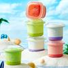 Silicone Ice Cube Mold with Lid Reusable Ice Ball Maker Large Flexible Ice