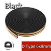 5M/10M Self Adhesive D Type Doors and For Windows Foam Seal Strip Soundproofing Collision Avoidance Rubber Seal Collision Foam