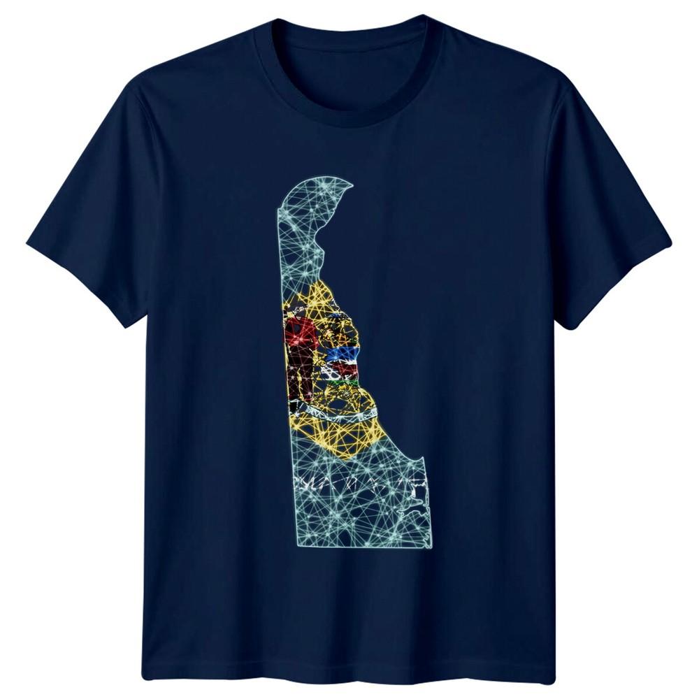 Delaware State Map Flag Unisexs TShirt Unisexs Tee Graphic Unisex Top