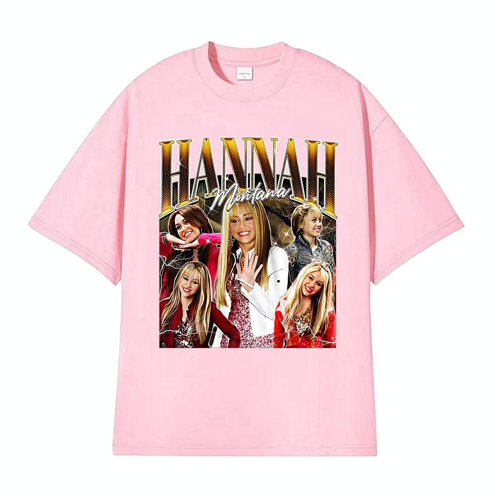 

Hannah Montana Vintage Pop Graphic Tshirts Men Womens Clothing Fashion Aesthetic T Shirt ONeck pure Cotton Tshirt Streetwear S