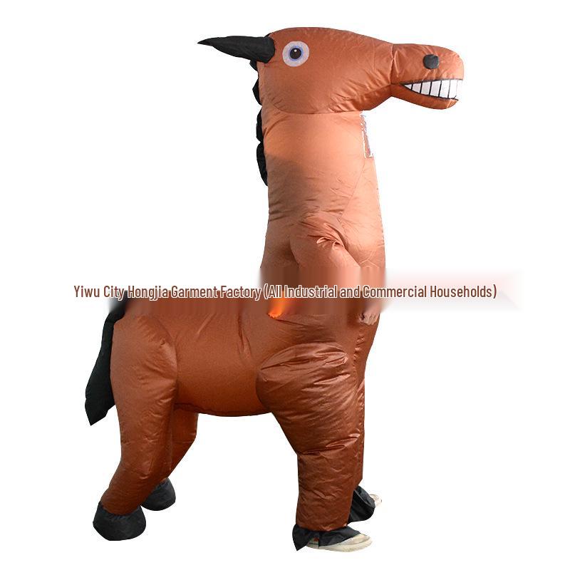 Parent-Child Inflatable Horse Riding Costume - Halloween Party & Role-Playing Props One Size