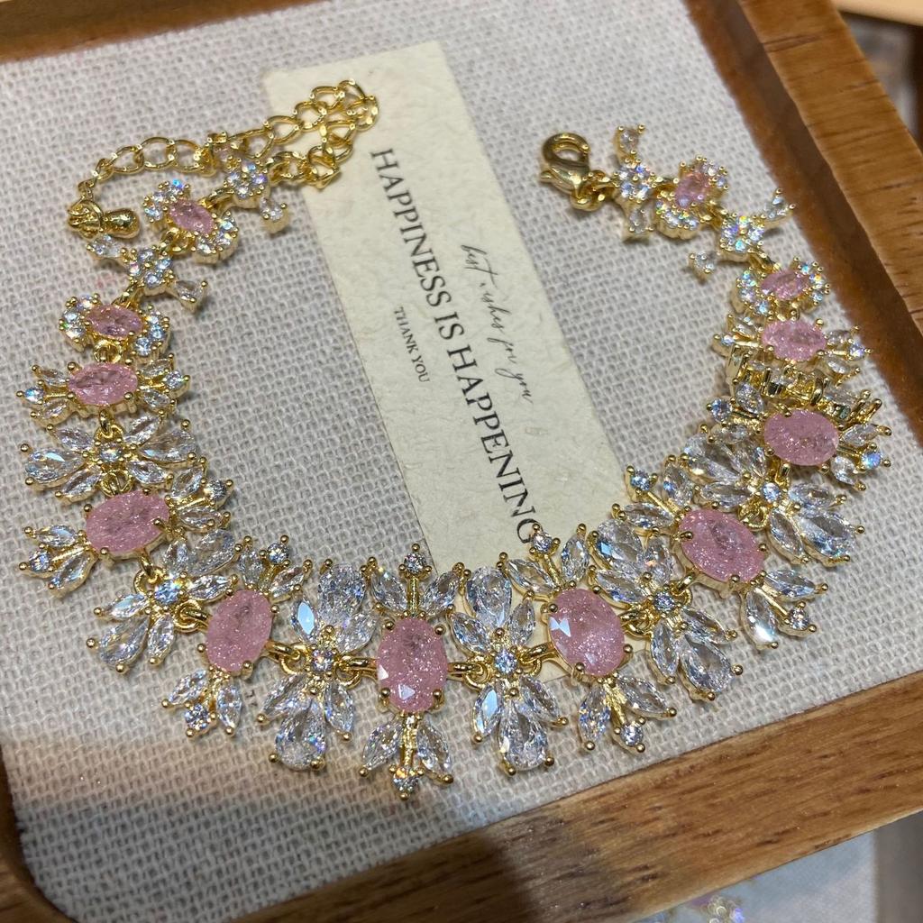 Candy Shape Full Of Zircon Celebrity Temperament High Sense Heavy Industry Light Luxury Women'S Necklace Set