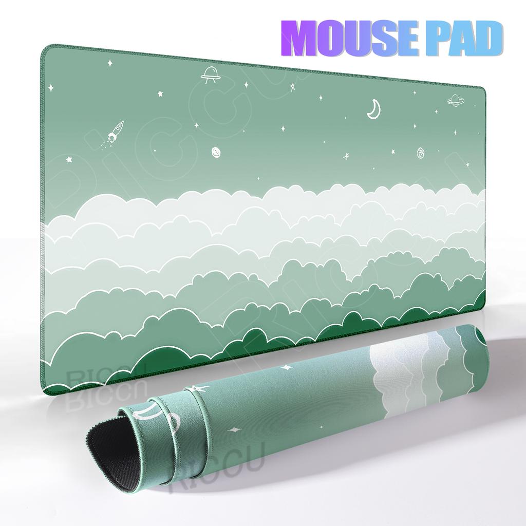 Skyscape Large Mouse Pad Pastel Purple Clouds Minimalist Mousepad Gamer Laptop Deskpad Office Accessory Desk Mat Cabinet Setup