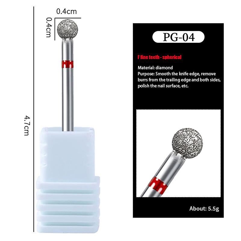 Diamond/Stainless Steel Professional Ceramic Nail Drill Bit Set Electric Manicure Nail File Bit For Acrylic Gel Nails And Cuticl