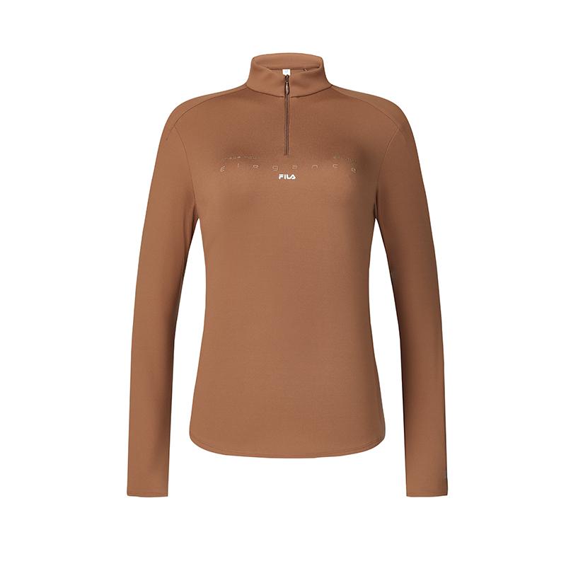 New FILA Fitness Series T Shirt Women's Chestnut Brown A11W441208F-BN