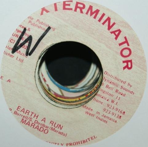7inch Record MARADO - Earth A Run NONE Xterminator 1992 Jamaica Reggae, Ska & Dub Used