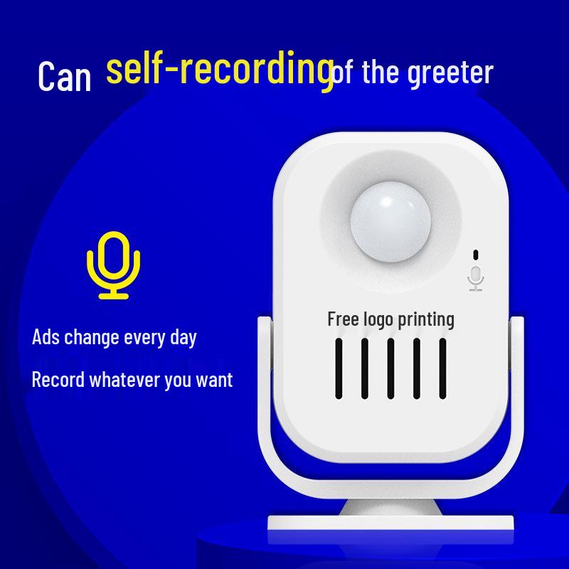 Wireless Recordable Doorbell with Welcome Sensor Alarm Foreign Trade Version