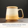 High-Value Ceramic Mug with Tea and Water Separation, Lid, and Filter - Perfect Souvenir or Gift for Annual Meetings