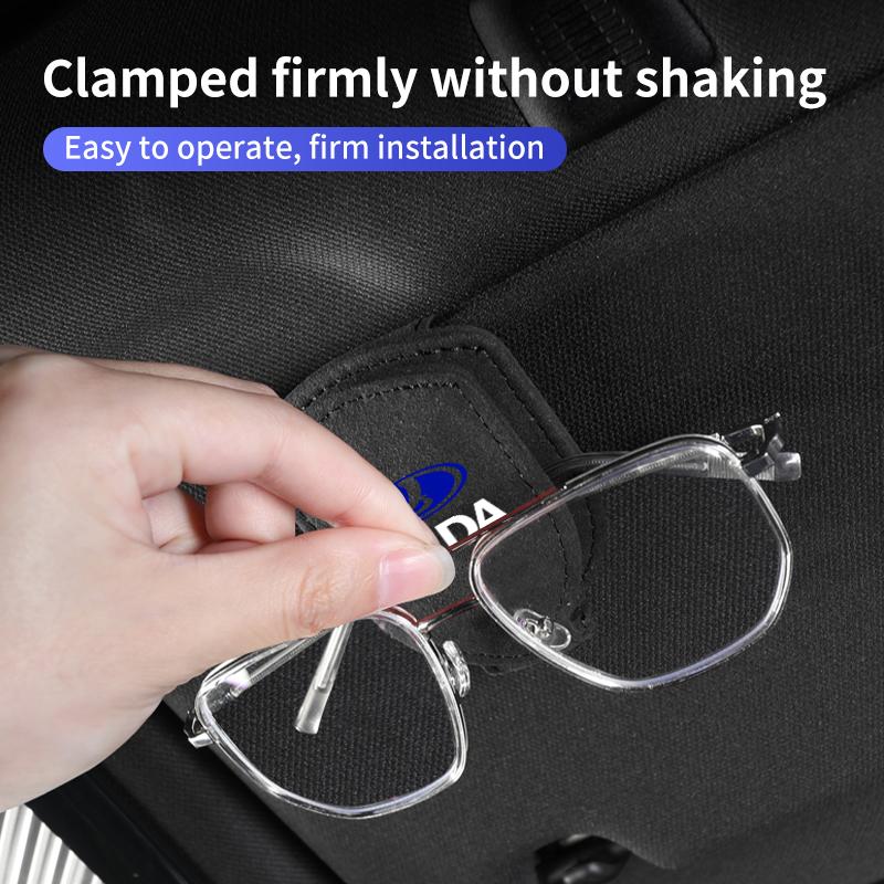 Car Mounted Suede  Sun Visor Leather Glasses Clip For Lada Vesta Niva Samara Kalina Largus Priora Xray Granta