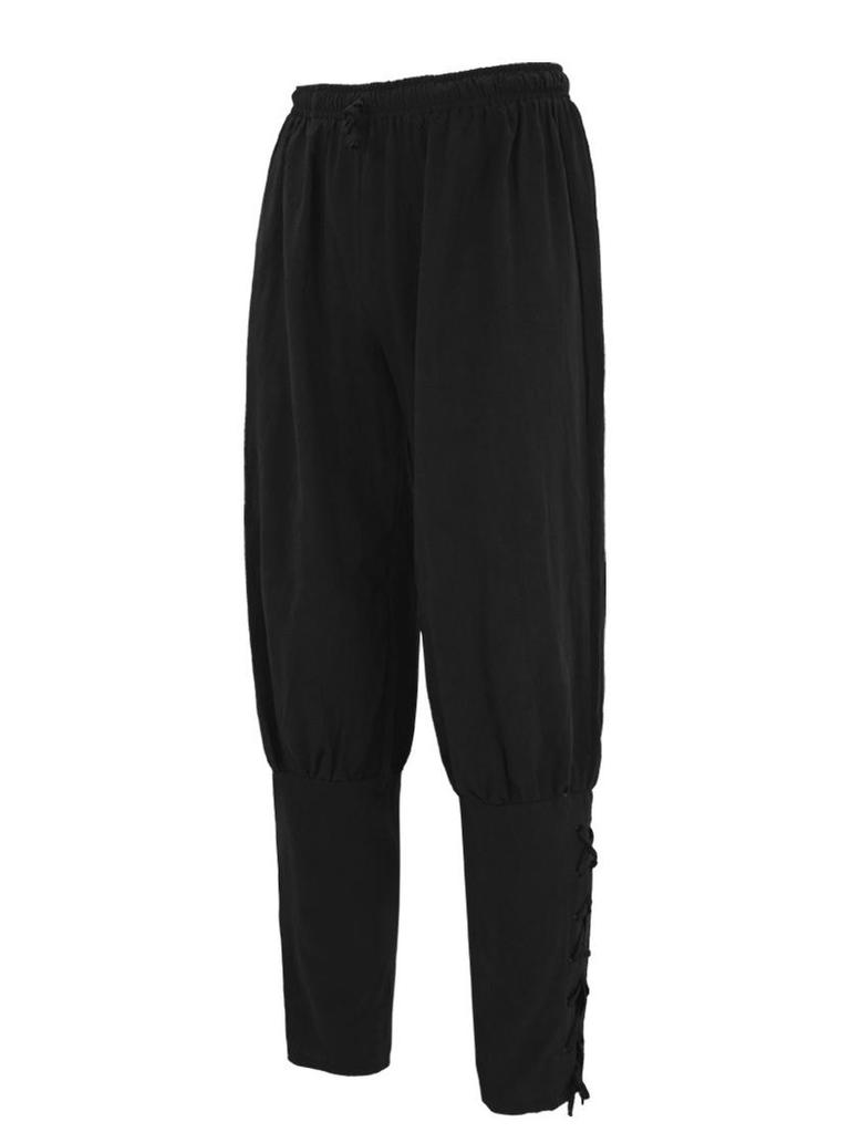 Medieval Men's Retro Pirate Costume Pants for Cosplay and Performance
