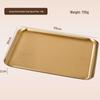 Korean Style 304 Stainless Steel Gold Rectangular Cafe Tray Dessert Plate