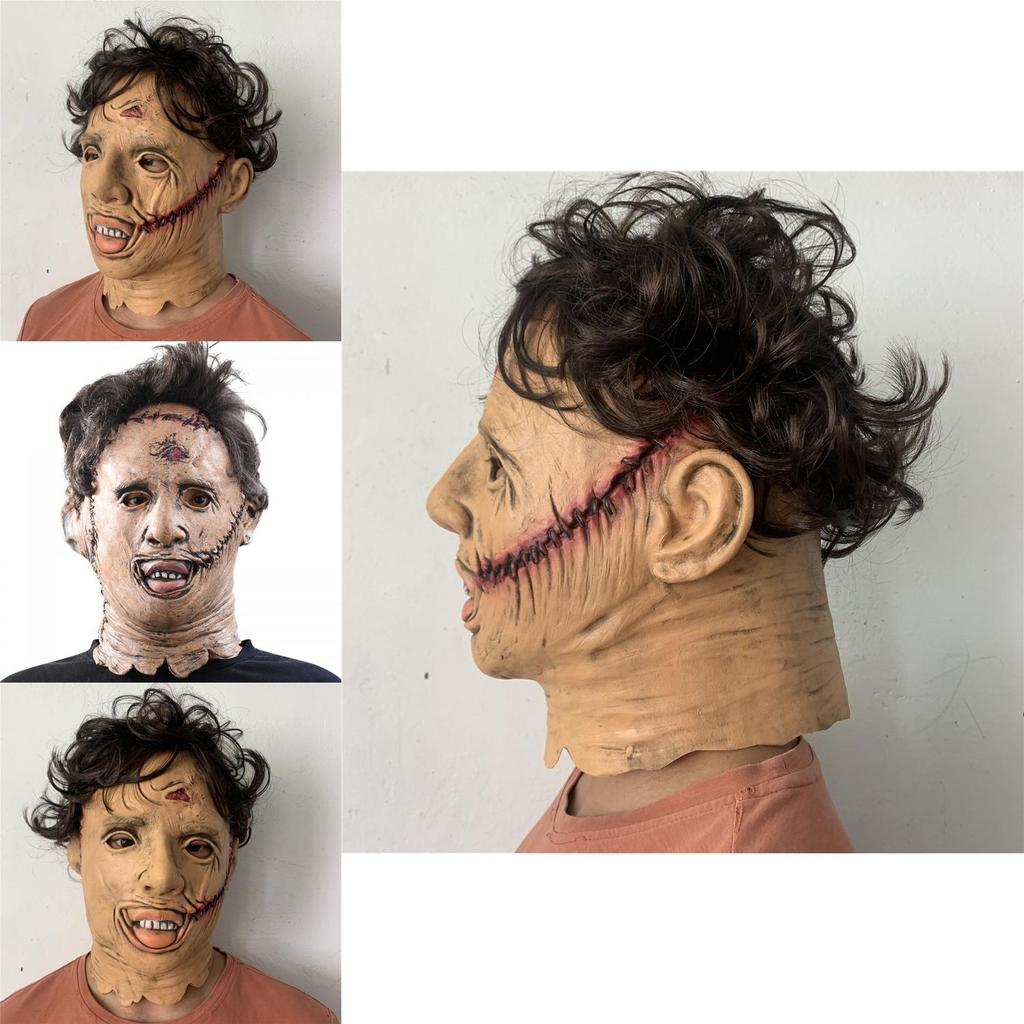 La Matanza de Texas Máscara de Sierra de Terror Látex Disfraz de Juego de Rol Para Fiesta de Halloween
