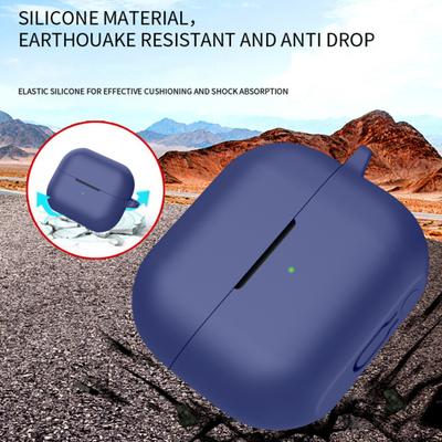 Earphone Protective Case Solid Color Shock-Proof Impact Resistant 360-Degree Protection Silicone Charging Case