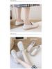 2025 Women's Versatile Soft Sole Flat Nurse Shoes - White Leather for Spring & Autumn