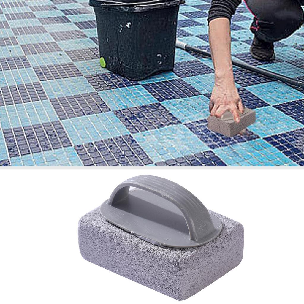 Swimming Pool Pumice Scrubber with Handle Tile Cleaning Stones Pools Pumice Stone Pool Cleaning Block with Handle