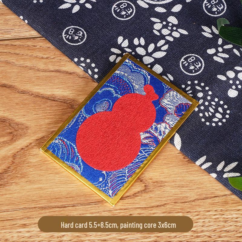 Calligraphy Desk Ornament: Creative Song Brocade Display, Xuan Paper DIY Card, Decorative Cultural Picture Frame Gift