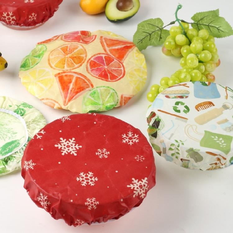 3pcs Elasticated Organic Cotton Beeswaxes Bowl Covers for Bread Proofing Food Freshness Storage Lids Kitchen Accessories