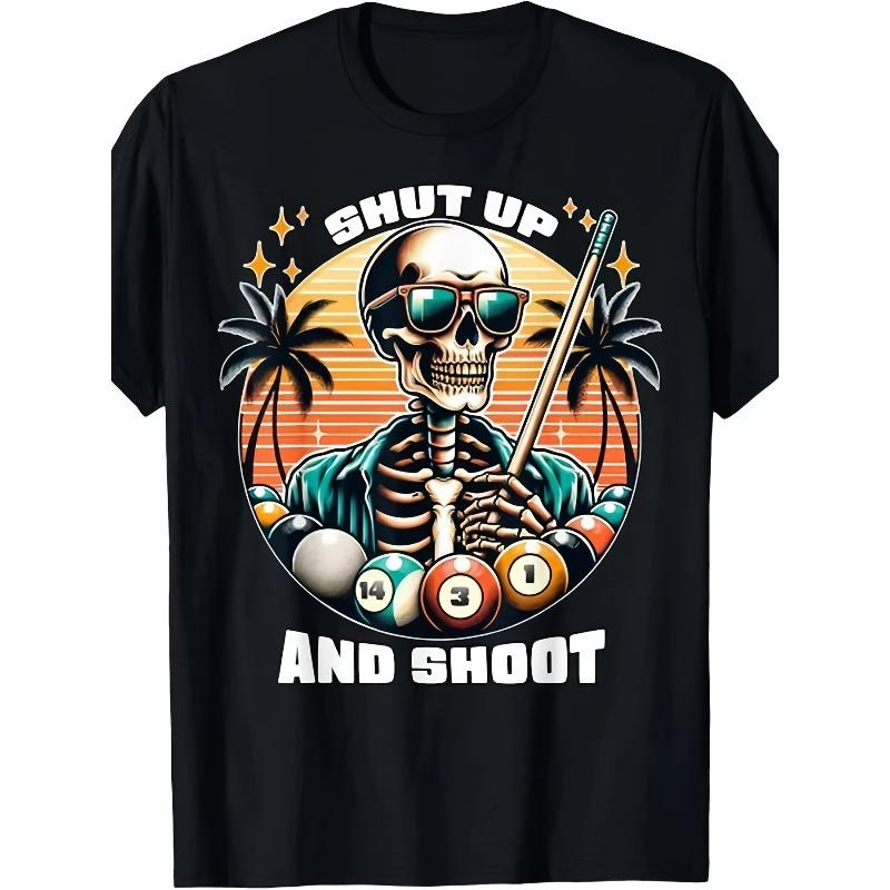 

European sizes Ball Pool Billiards Trash Talk Unisex T-shirt | Fashion Sport Tee for Men, Comfortable Daily Wear, Outdoor Running, Streetwear Style, 4XL чорний