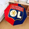 1PC Olympique Football Crest Printed Umbrella Folding umbrella, automatic umbrella 8-Frame for Travel, camping Fan gifts Christmas Gifts