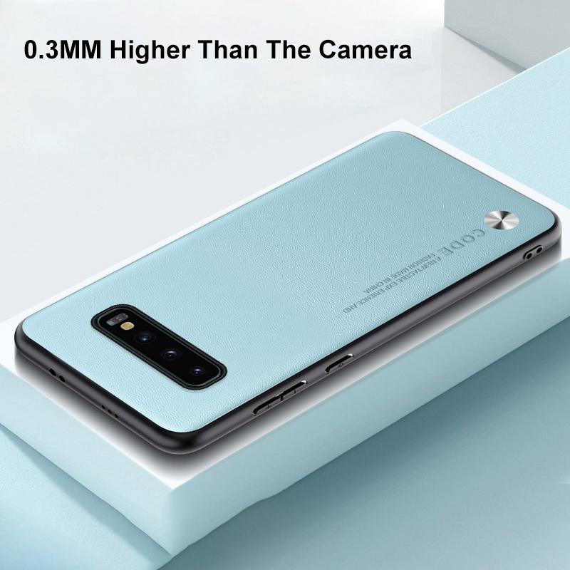 Luxury PU Leather Case For Samsung Galaxy S10 5G S10 Plus S10Plus Back Cover Business Matte Silicone Protection Phone Case Coque