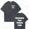 Tops Custom Diy Logo Cotton T-shirt Unisex Fashion Casual Tops Customize Pattern Logo Summer Tops Men Women Street Wear Clothes