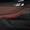 For BMW X5 G05 X7 G07 2019-2026 Real Carbon Fiber Car Interior Door Armrest Ambient Light Decorative Sticker Car Accessories