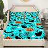 Halloween-Themed Pattern Mattress Four-Piece Bedding Set Bedroom Dormitory Bedding Decoration