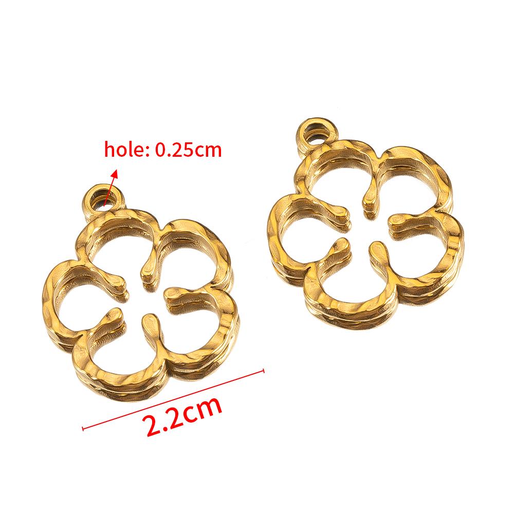 5pcs Stainless Steel Bohemian Launch Pendants for Women Necklace Plated Golden Love Heart Charms DIY Jewelry Findings Wholesale